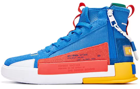 Кеды мужские, обувь для скейтбординга высокая красно-синий 361°