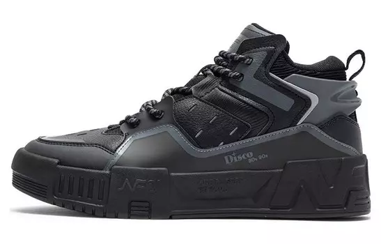 Кеды мужские, обувь для скейтбординга высокая Obsidian черный/дымчато-серый 361°