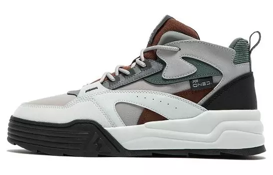 Кеды мужские, обувь для скейтбординга высокая серый/черный 361°