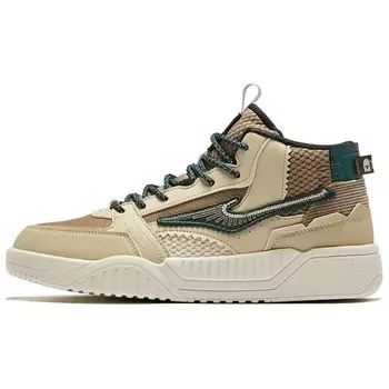 Кеды мужские, обувь для скейтбординга высокая теплая льняная/серо-коричневый Erke