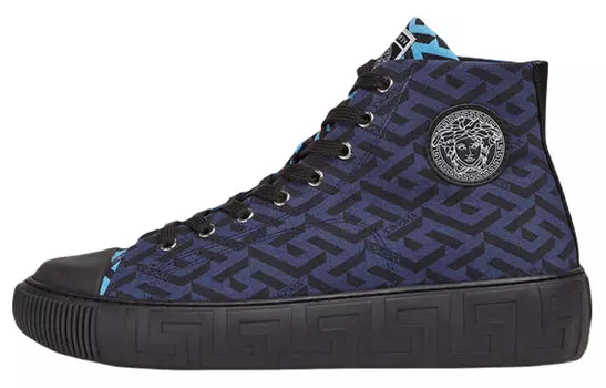 Кеды мужские Versace высокие, темно-синий