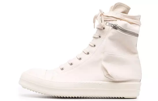 Кеды мужские высокие белые Rick Owens Drkshdw