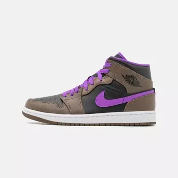 Кеды Nike Air Jordan 1 Mid, черно-фиолетовый