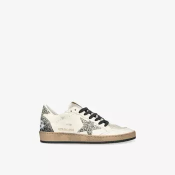 Кеды низкие женские Golden Goose Ball Star, белый / серебряный