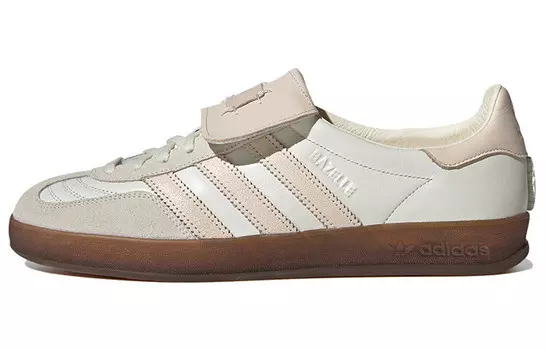 Кеды, обувь для скейтборда Foot Industry X GAZELLE INDOOR унисекс с низким верхом белого цвета Adidas Originals, кремовый