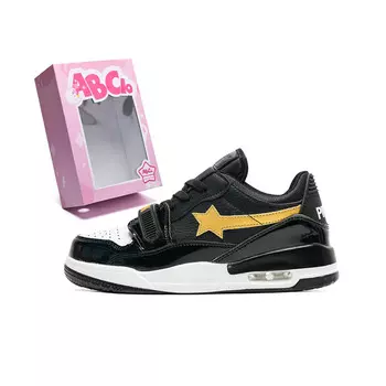 Кеды, обувь для скейтборда унисекс с низким верхом Abcio, цвет Black/Gold