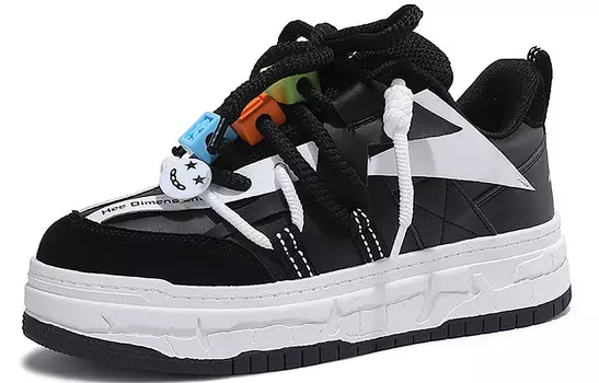 Кеды, обувь для скейтборда унисекс с низким верхом Heedimensional, черный/оранжевый