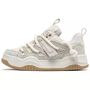 Кеды, обувь для скейтборда унисекс с низким верхом Hobibear, белый/зеленый