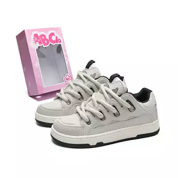 Кеды, обувь для скейтборда унисекс с низким верхом Abcio, белый/красный