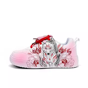 Кеды, обувь для скейтборда унисекс с низким верхом Cold Cicadas Yesterday, цвет White - Totem Silver Wolf - ZLA2107D