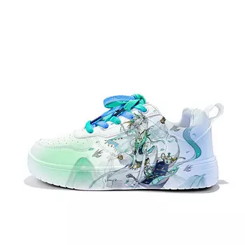 Кеды, обувь для скейтборда унисекс с низким верхом Cold Cicadas Yesterday, белый/синий/зеленый