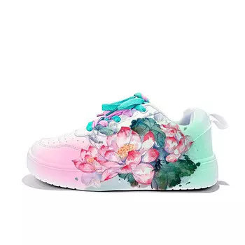 Кеды, обувь для скейтборда унисекс с низким верхом Cold Cicadas Yesterday, белый/синий/зеленый