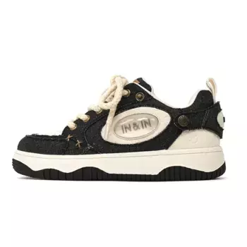 Кеды, обувь для скейтборда унисекс с низким верхом In&In, черный