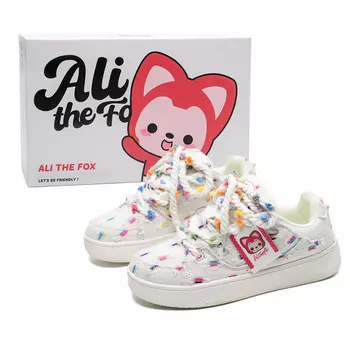 Кеды, обувь для скейтборда унисекс с низким верхом Ali The Fox, цвет Fairy Bean Rainbow