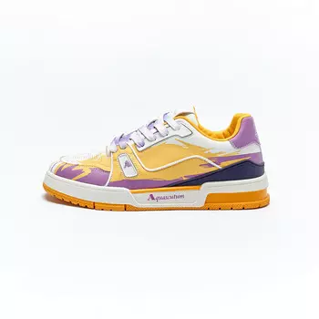 Кеды, обувь для скейтборда унисекс с низким верхом Aquascutum, цвет Yellow/Purple