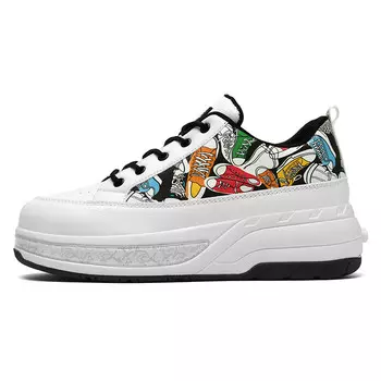 Кеды, обувь для скейтборда унисекс с низким верхом Kuding, белый