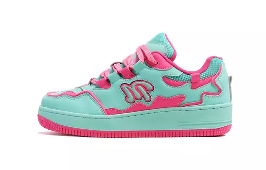 Кеды, обувь для скейтборда унисекс с низким верхом Mr.Pesin, синий/розовый