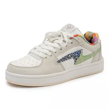 Кеды, обувь для скейтборда унисекс с низким верхом Little Red Man, белый/черный