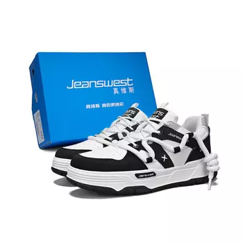 Кеды, обувь для скейтборда унисекс с низким верхом Jeanswest, белый/коричневый