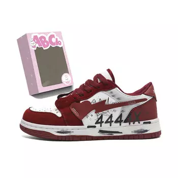 Кеды, обувь для скейтборда унисекс с низким верхом Abcio, красный