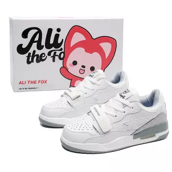 Кеды, обувь для скейтборда унисекс с низким верхом Ali The Fox, цвет White Gray