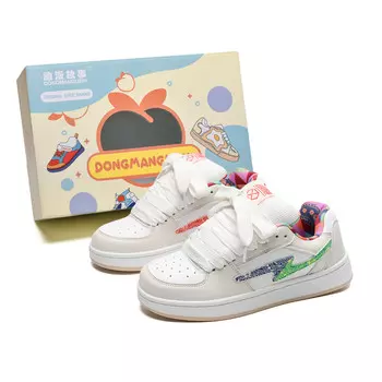 Кеды, обувь для скейтборда унисекс с низким верхом Anime Story, черный/белый