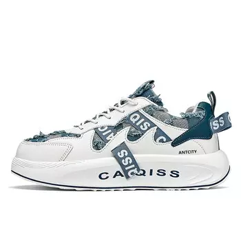 Кеды, обувь для скейтборда унисекс с низким верхом Ant City, белый/синий