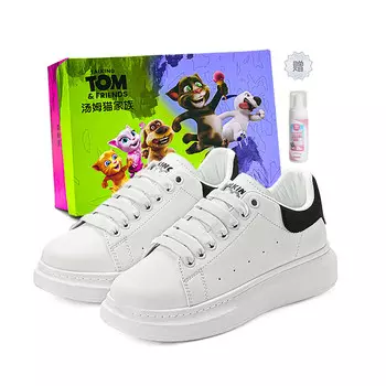 Кеды, обувь для скейтборда унисекс с низким верхом Talking Tom, белый/черный