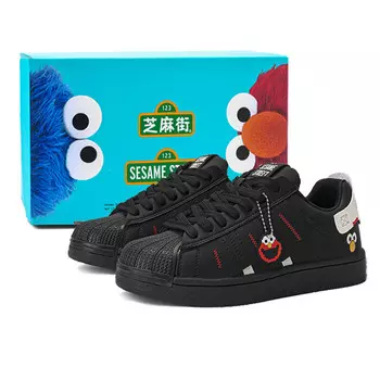 Кеды, обувь для скейтборда унисекс с низким верхом Sesame Street, цвет Classic Black