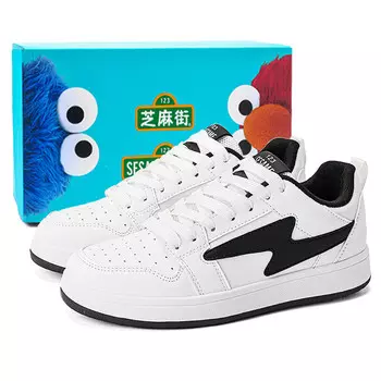 Кеды, обувь для скейтборда унисекс с низким верхом Sesame Street, белый/красный