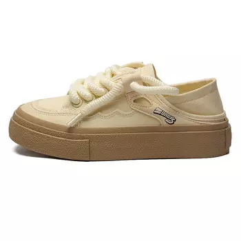 Кеды, обувь для скейтборда унисекс с низким верхом Zun'Er, бежевый