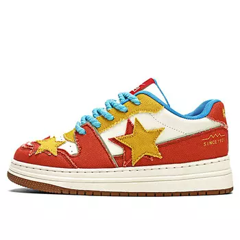 Кеды, обувь для скейтборда унисекс с низким верхом Double Star 88, оранжевый/желтый