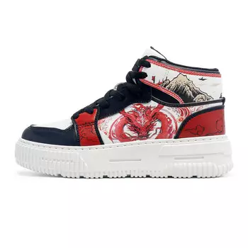 Кеды, обувь для скейтборда унисекс с высоким верхом M.M Party, черный