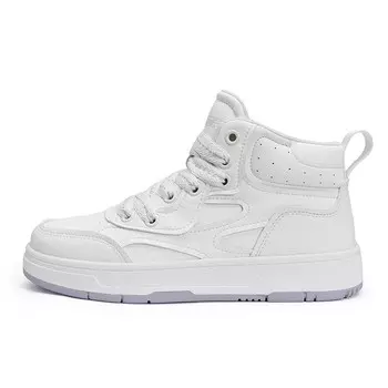 Кеды, обувь для скейтборда унисекс с высоким верхом Abciu, белый/черный