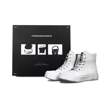 Кеды, обувь для скейтборда унисекс с высоким верхом Terra Incognita, черный/белый