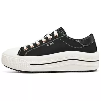Кеды, обувь для скейтбординга Bob's, женская, низкая, черный/белый Skechers