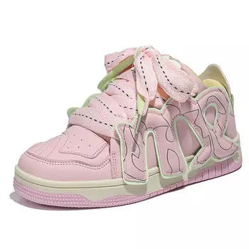 Кеды, обувь для скейтбординга унисекс с низким верхом A&M, розовый