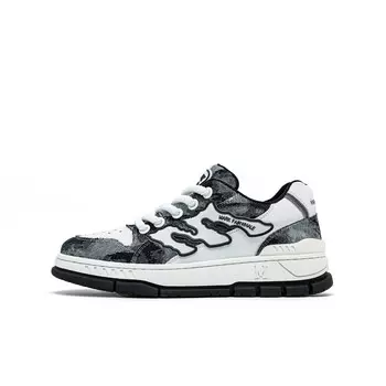 Кеды, обувь для скейтбординга унисекс с низким верхом Fairwhale, серый/черный