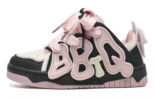 Кеды, обувь для скейтбординга женская низкая Abcio, черный/розовый