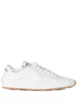 Кеды Plume на шнуровке MIU MIU, белый