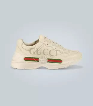 Кеды Rhyton из кожи Gucci, белый