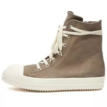 Кеды Rick Owens High Nubuck, коричневый/светло-бежевый