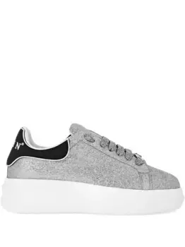 Кеды с блестками Philipp Plein, серый
