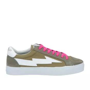 Кеды Sanyako, зеленый хаки/розовый