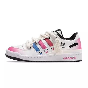 Кеды, скейтборд обувь FORUM унисекс низкий верх красный/синий Adidas Originals
