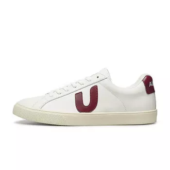 Кеды, скейтборд обувь унисекс низкий верх белый/красный Au&Mu