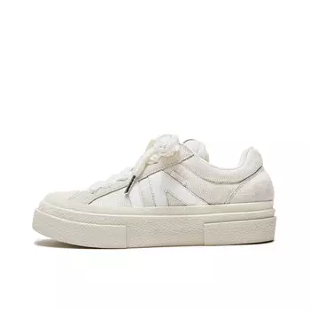 Кеды, скейтборд обувь унисекс низкий верх белый Dfoa