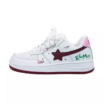 Кеды, скейтборд обувь унисекс низкий верх красный Boom Guy