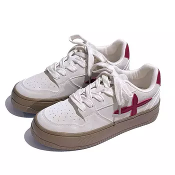 Кеды, скейтборд обувь унисекс низкий верх красный Mengsai