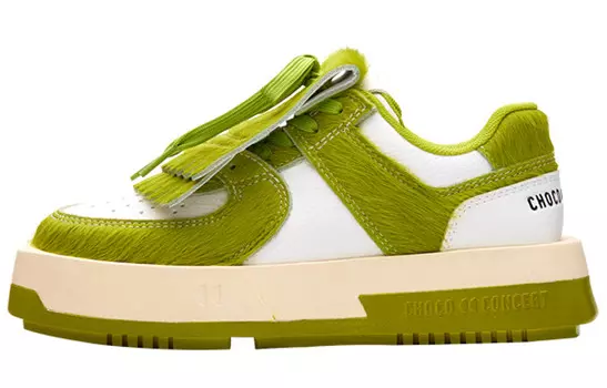 Кеды, скейтборд обувь унисекс низкий верх зеленый Choco Concert